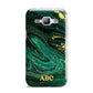 Green Gold Marble Personalised Initial Samsung Galaxy J1 2015 Case