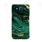 Green Gold Marble Personalised Initial Samsung Galaxy J5 Case