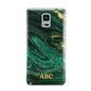 Green Gold Marble Personalised Initial Samsung Galaxy Note 4 Case