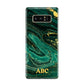 Green Gold Marble Personalised Initial Samsung Galaxy Note 8 Case