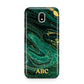 Green Gold Marble Personalised Initial Samsung J5 2017 Case