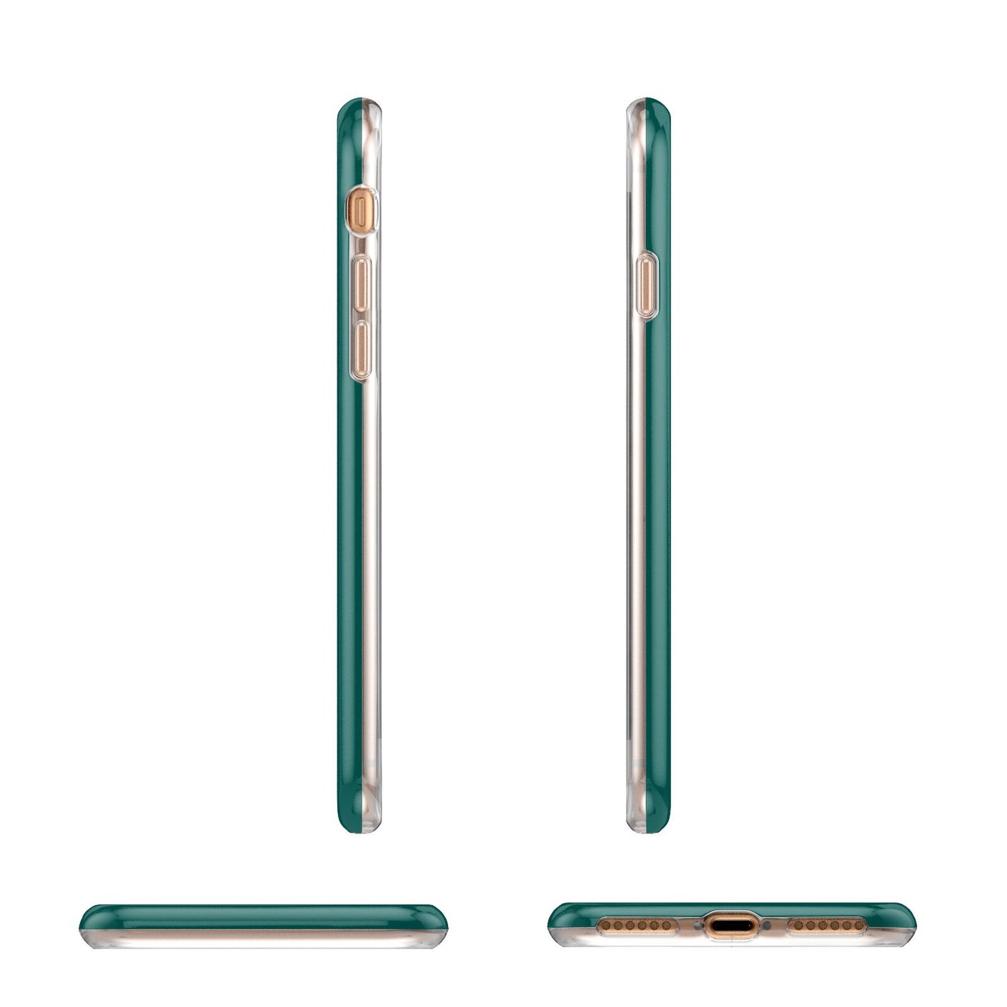 Green Ho Ho Ho Photo Upload Christmas Apple iPhone 7 8 3D Wrap Tough Case Alternative Image Angles