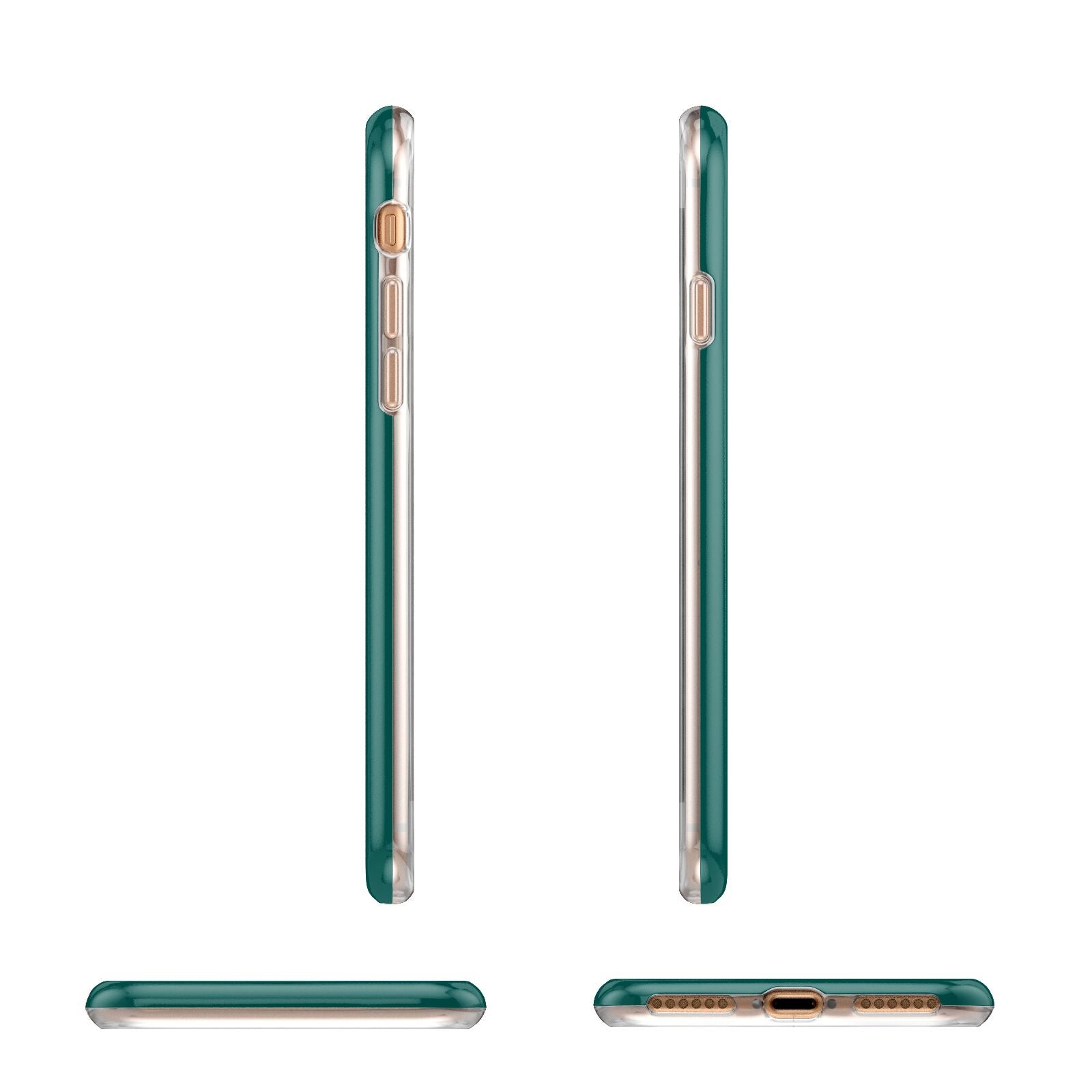 Green Ho Ho Ho Photo Upload Christmas Apple iPhone 7 8 3D Wrap Tough Case Alternative Image Angles