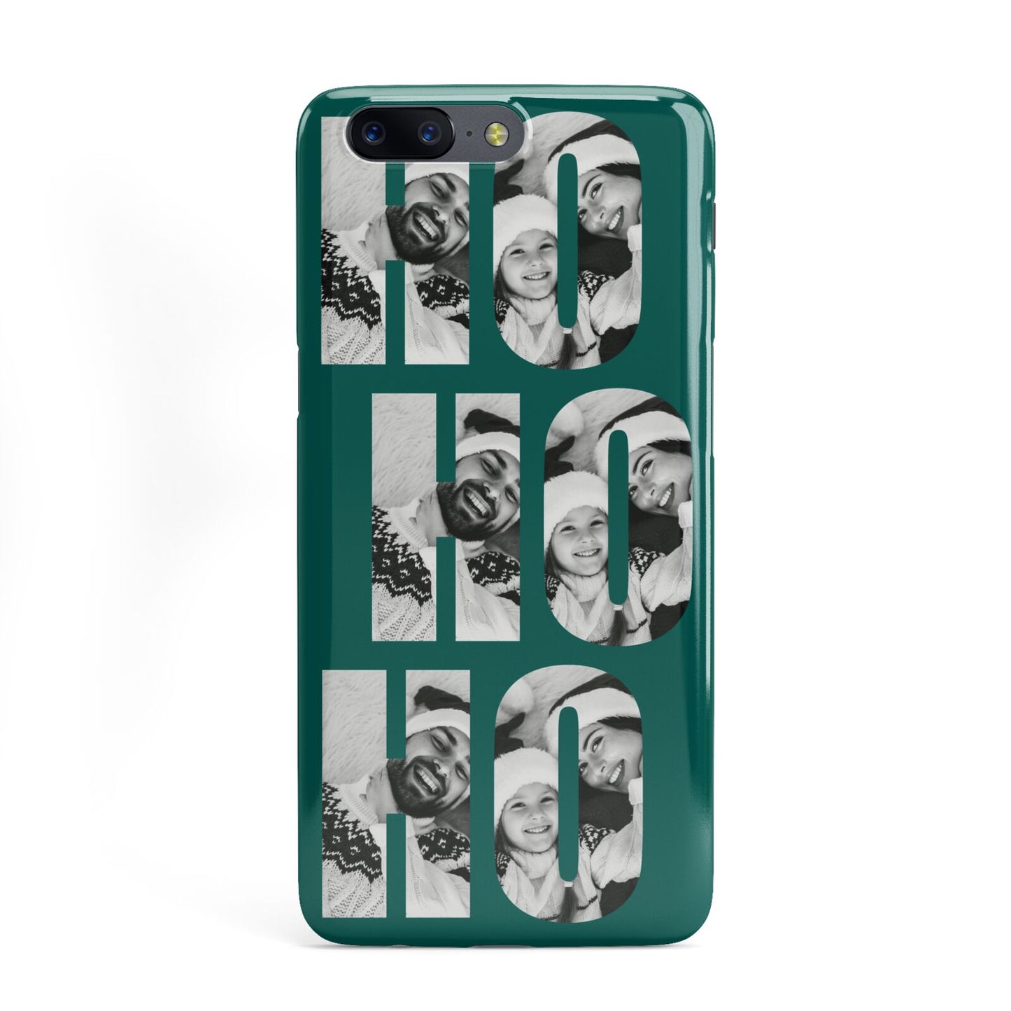 Green Ho Ho Ho Photo Upload Christmas OnePlus Case
