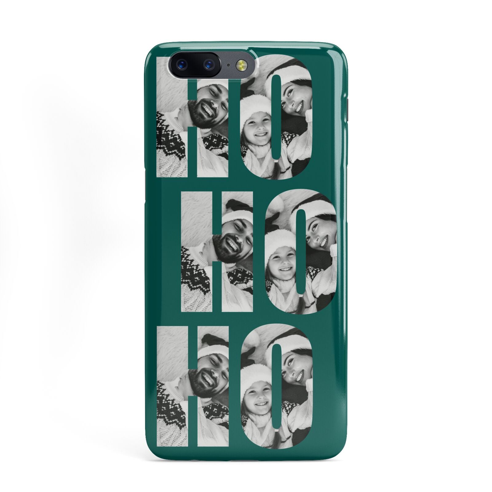 Green Ho Ho Ho Photo Upload Christmas OnePlus Case