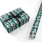 Green Ho Ho Ho Photo Upload Christmas Personalised Wrapping Paper