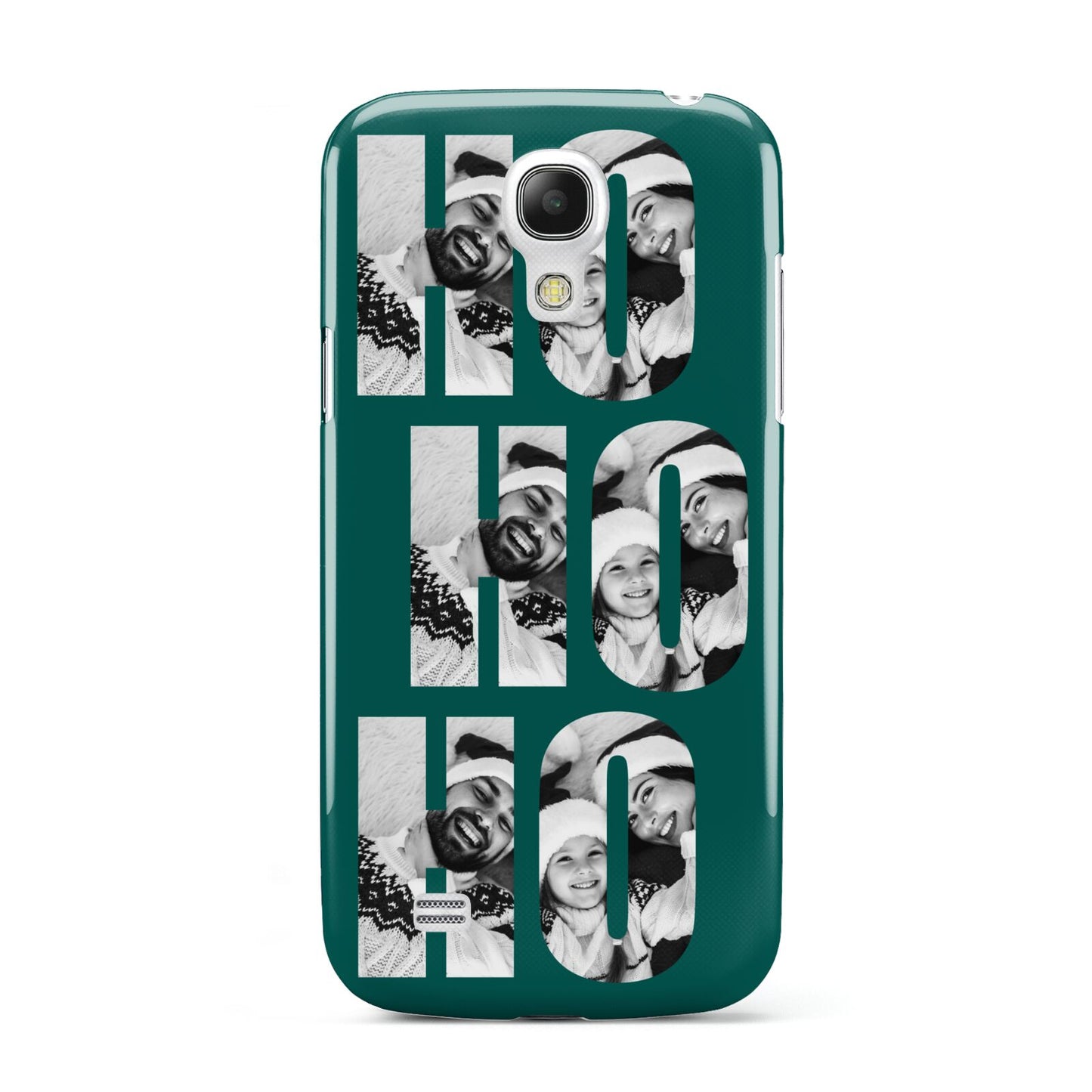 Green Ho Ho Ho Photo Upload Christmas Samsung Galaxy S4 Mini Case