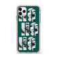 Green Ho Ho Ho Photo Upload Christmas iPhone 11 Pro Max Impact Pink Edge Case