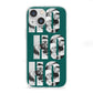 Green Ho Ho Ho Photo Upload Christmas iPhone 13 Mini Clear Bumper Case
