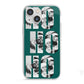 Green Ho Ho Ho Photo Upload Christmas iPhone 13 Mini TPU Impact Case with White Edges