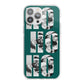 Green Ho Ho Ho Photo Upload Christmas iPhone 13 Pro Max TPU Impact Case with White Edges