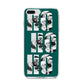 Green Ho Ho Ho Photo Upload Christmas iPhone 8 Plus Bumper Case on Silver iPhone