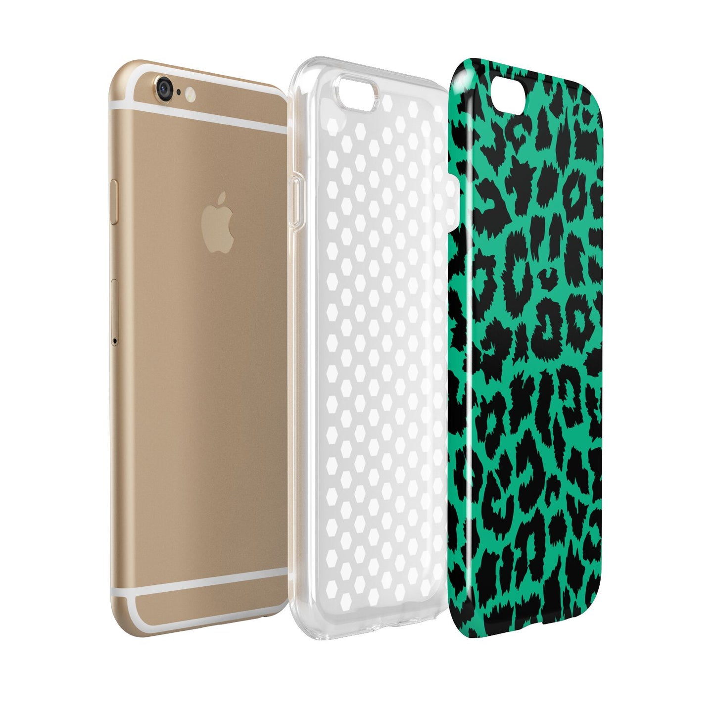 Green Leopard Print Apple iPhone 6 3D Tough Case Expanded view