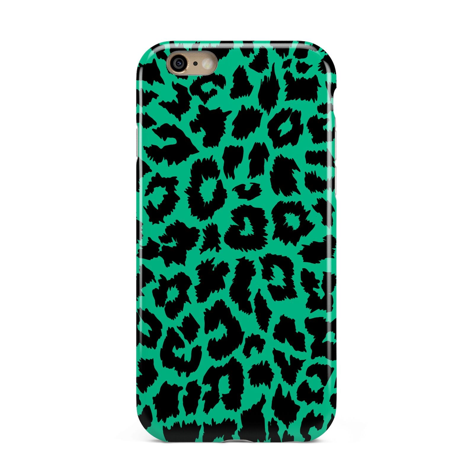 Green Leopard Print Apple iPhone 6 3D Tough Case
