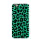 Green Leopard Print Apple iPhone 6 Plus 3D Tough Case