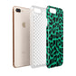 Green Leopard Print Apple iPhone 7 8 Plus 3D Tough Case Expanded View