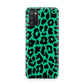 Green Leopard Print Samsung A02s Case