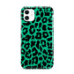Green Leopard Print iPhone 11 3D Tough Case