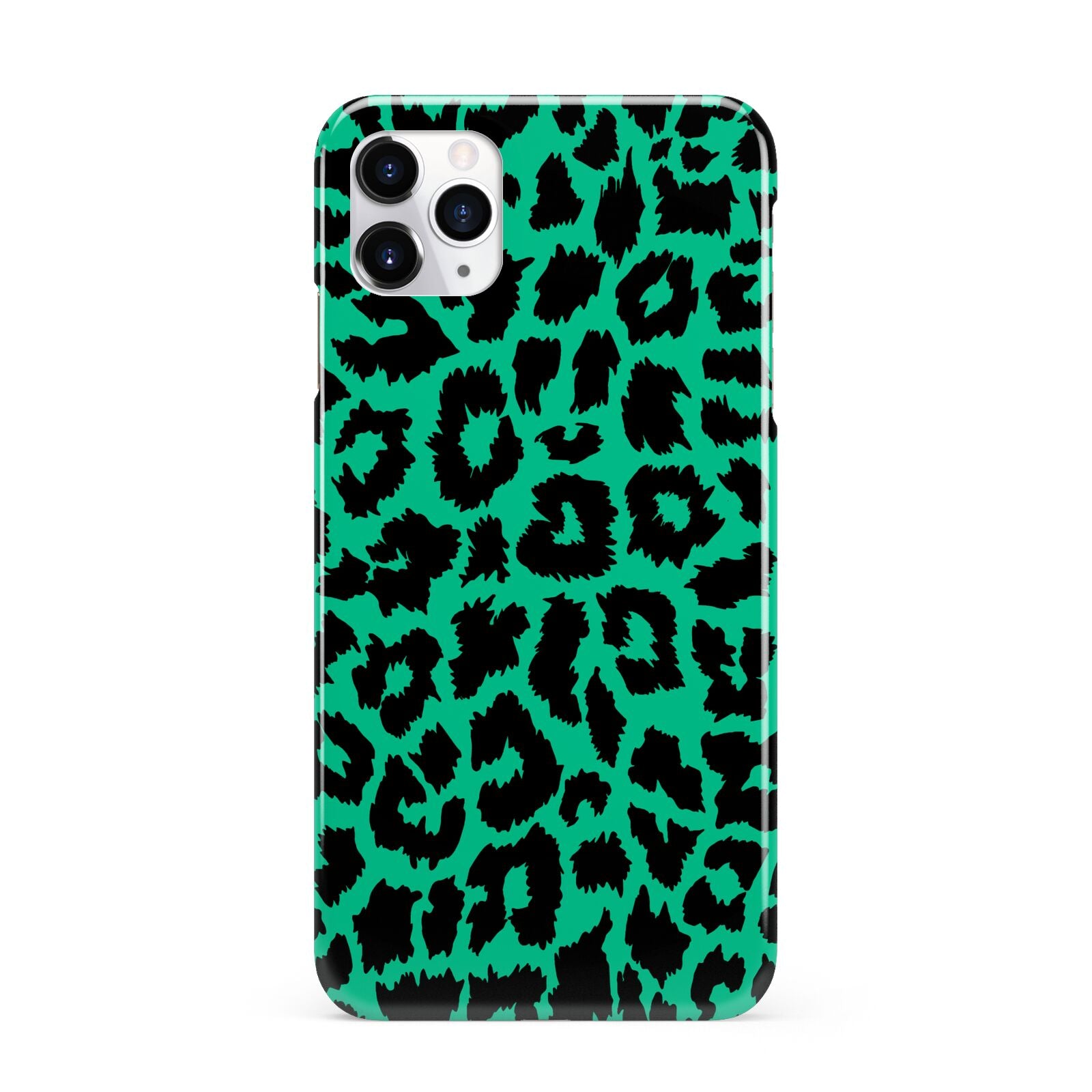 Green Leopard Print iPhone 11 Pro Max 3D Snap Case