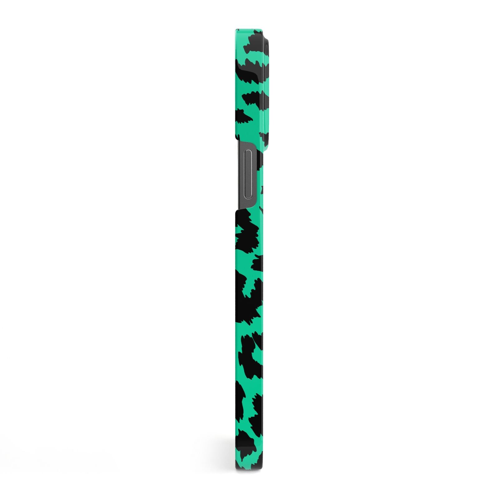 Green Leopard Print iPhone 13 Pro Max Side Image 3D Snap Case