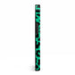 Green Leopard Print iPhone 13 Pro Side Image 3D Tough Case