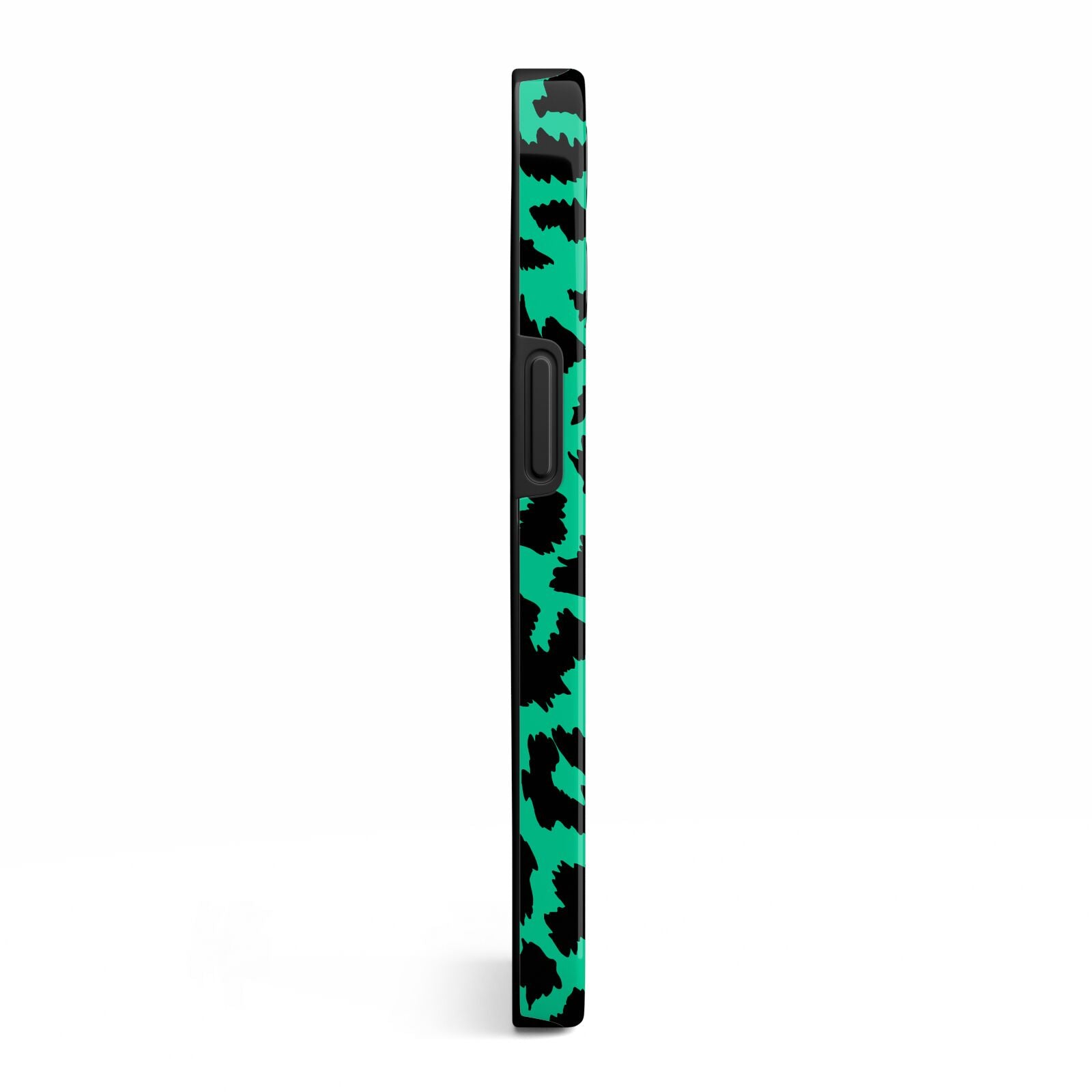 Green Leopard Print iPhone 13 Pro Side Image 3D Tough Case