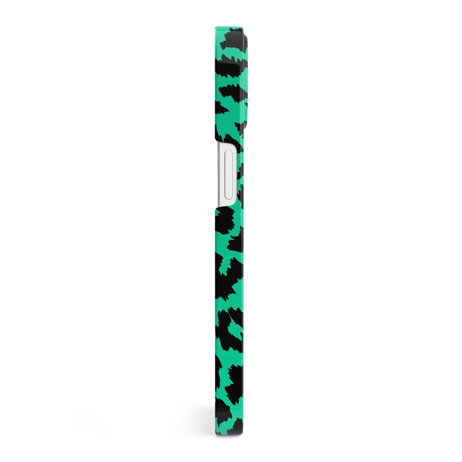 Green Leopard Print iPhone 13 Side Image 3D Snap Case