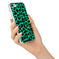 Green Leopard Print iPhone 7 Bumper Case on Silver iPhone Alternative Image
