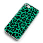 Green Leopard Print iPhone 8 Bumper Case on Silver iPhone Alternative Image