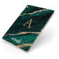 Green Marble Apple iPad Case on Rose Gold iPad Side View