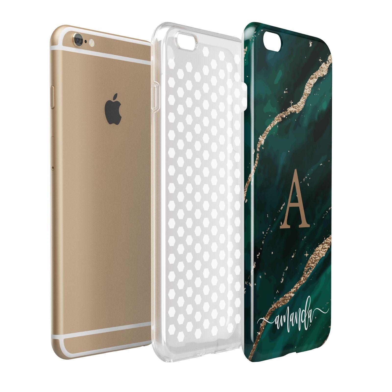 Green Marble Apple iPhone 6 Plus 3D Tough Case Expand Detail Image