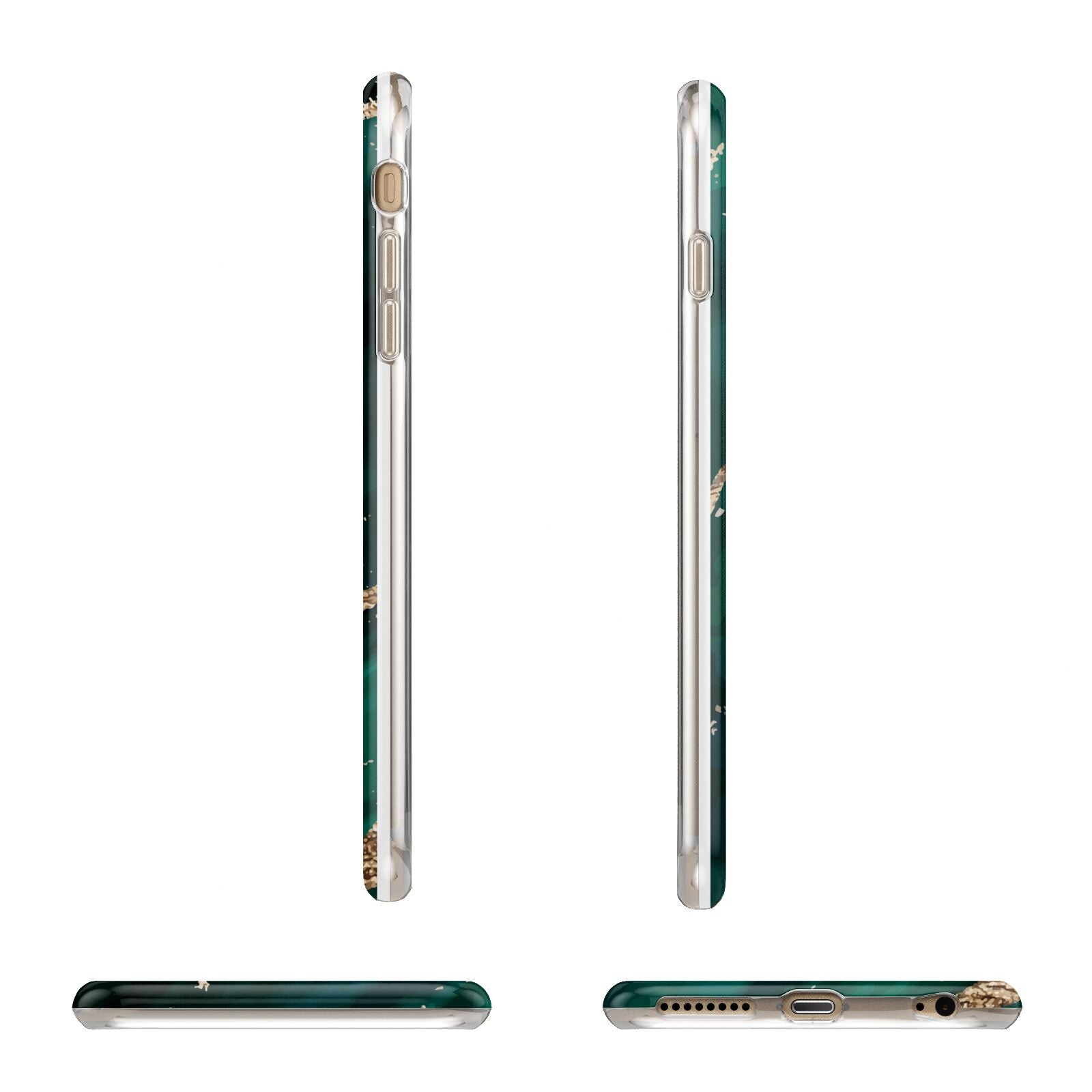 Green Marble Apple iPhone 6 Plus 3D Wrap Tough Case Alternative Image Angles