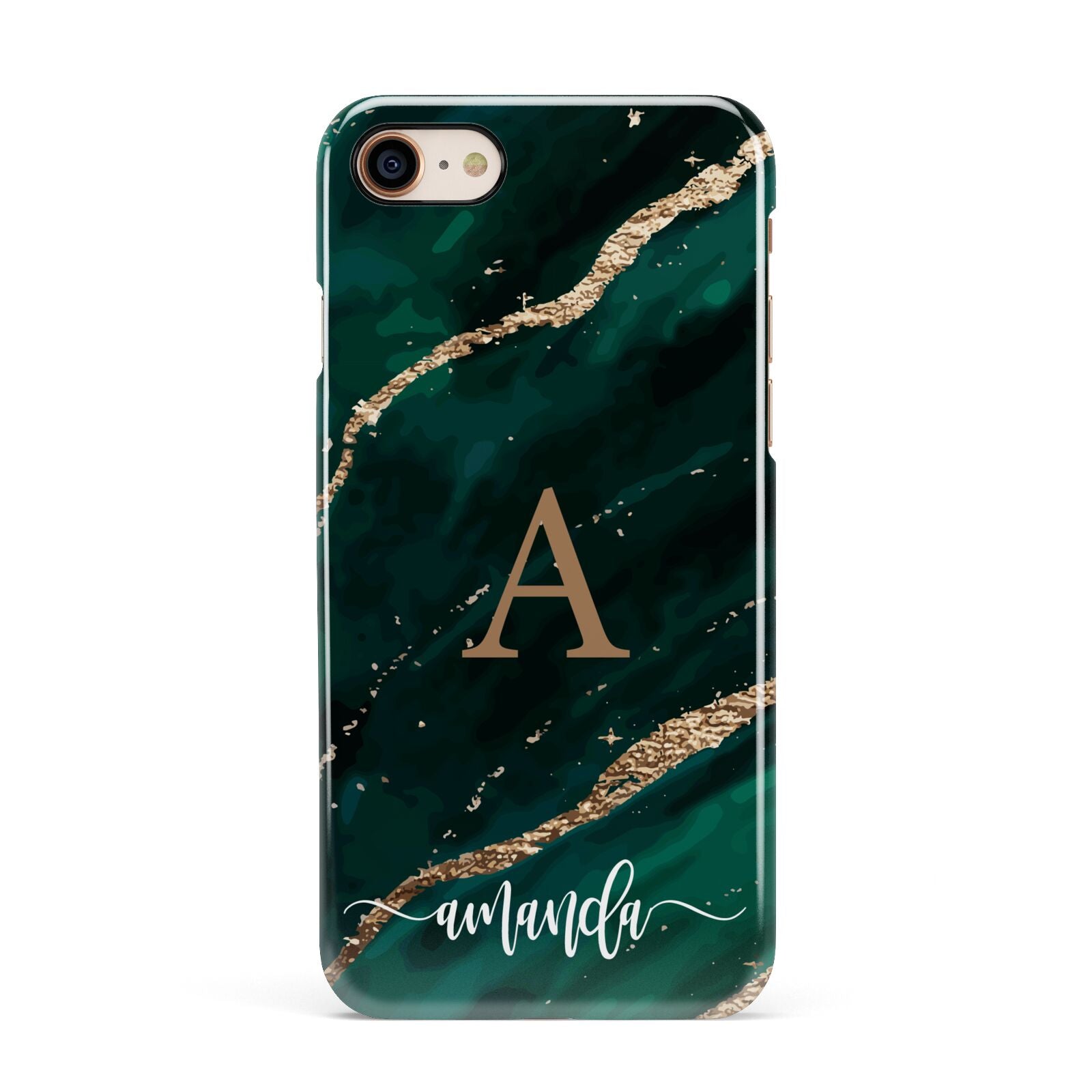 Green Marble Apple iPhone 7 8 3D Snap Case