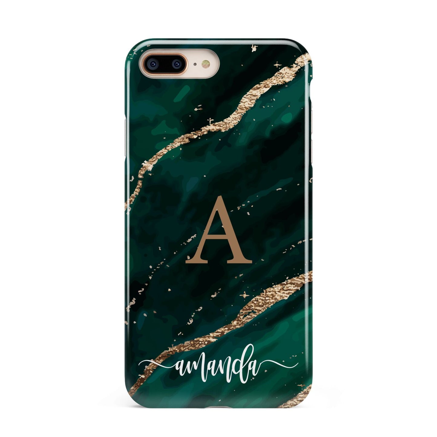 Green Marble Apple iPhone 7 8 Plus 3D Tough Case