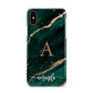 Green Marble Apple iPhone XS 3D Snap Case