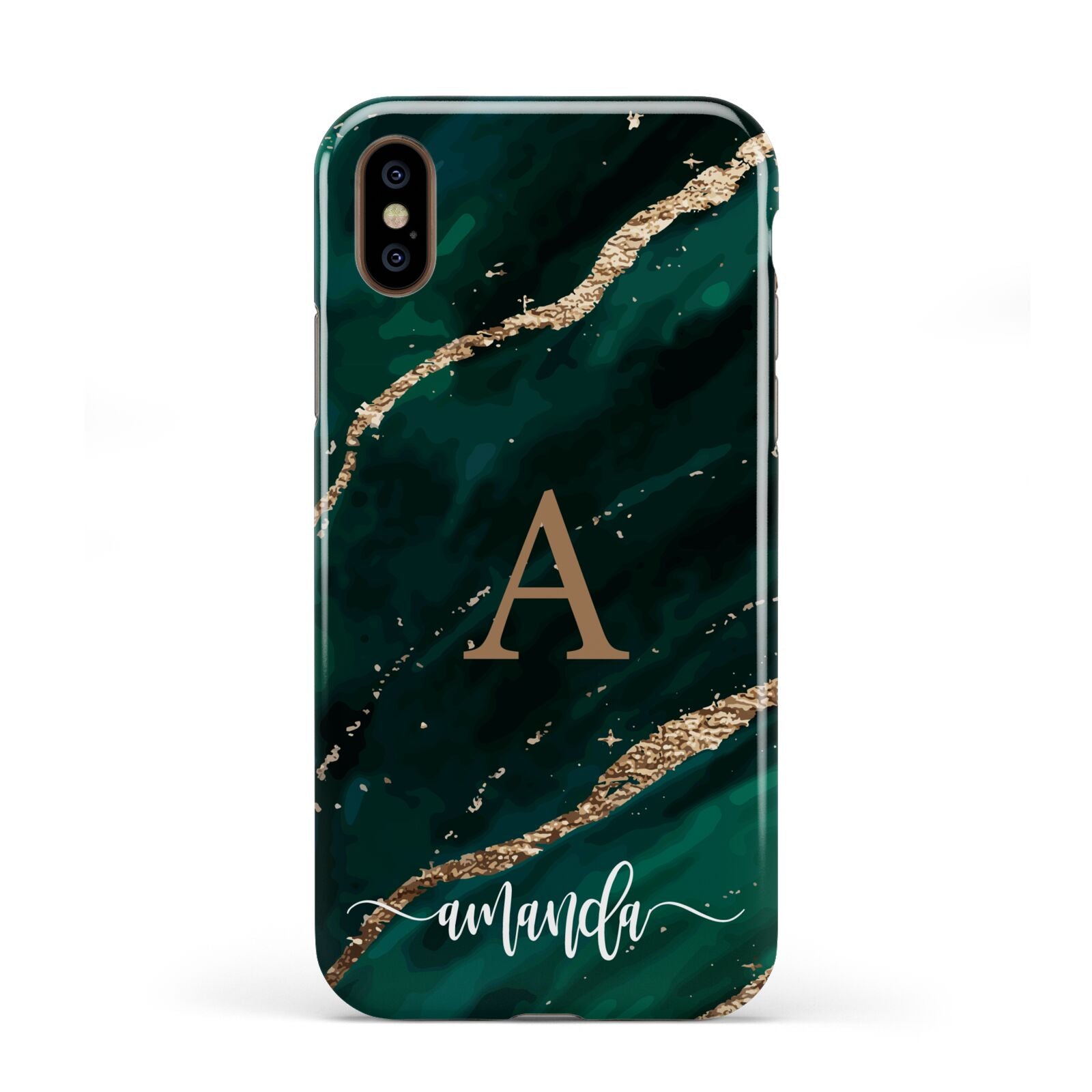 Green Marble Apple iPhone XS 3D Tough