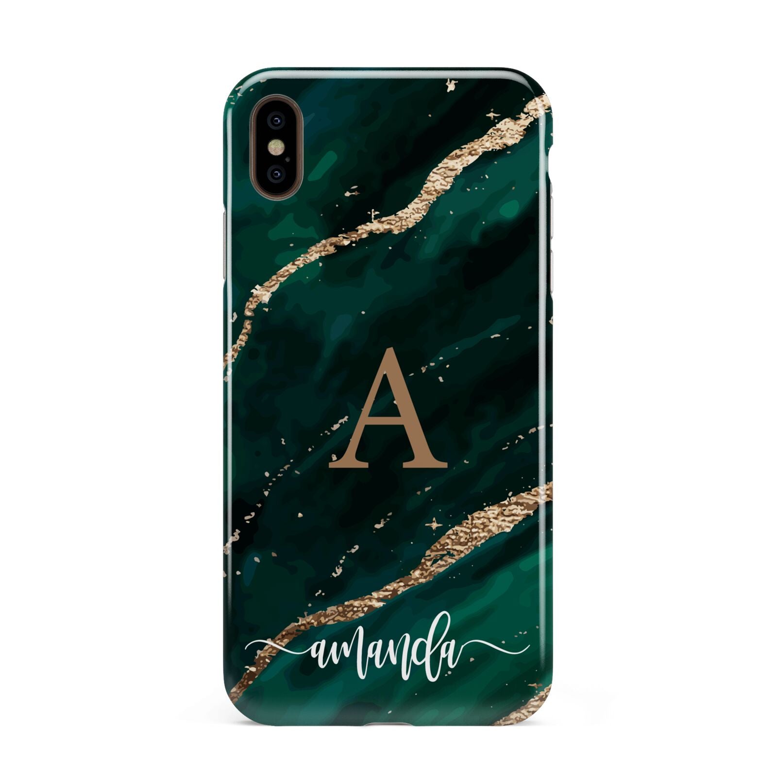 Green Marble Apple iPhone Xs Max 3D Tough Case