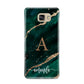 Green Marble Samsung Galaxy A9 2016 Case on gold phone
