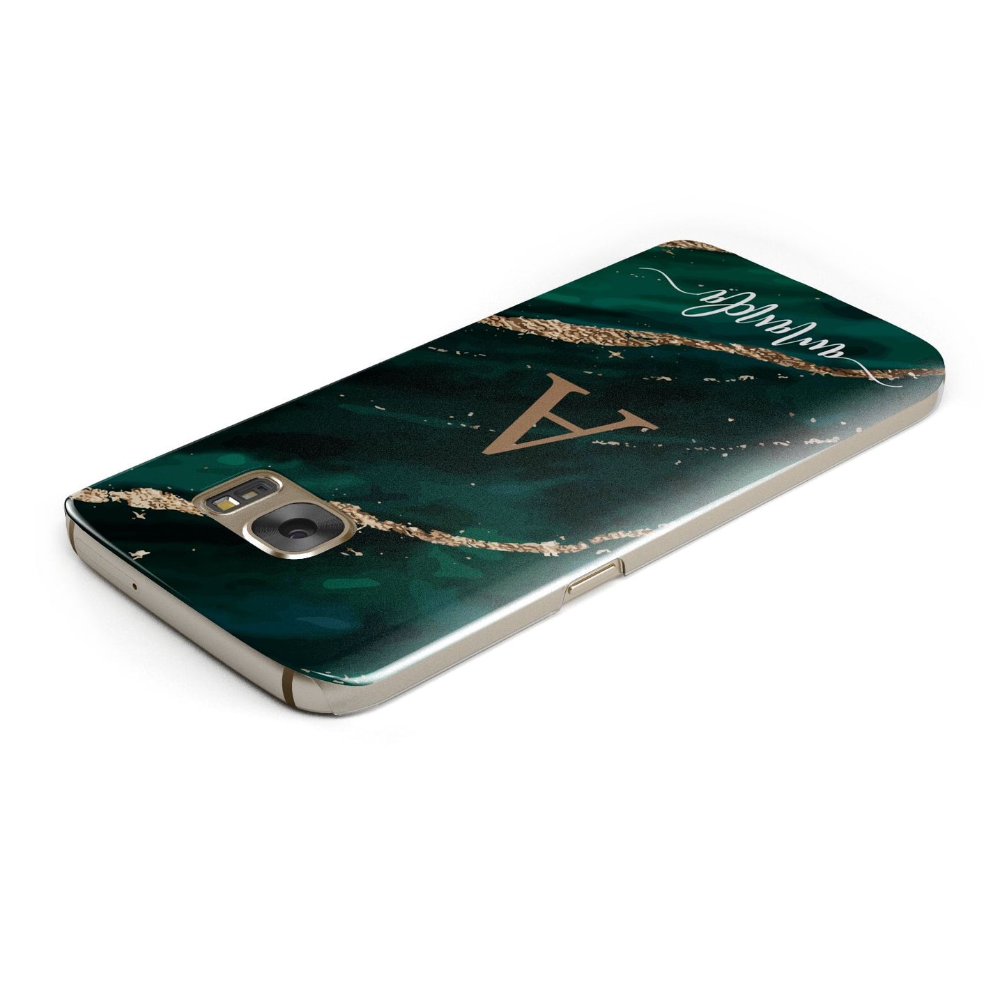 Green Marble Samsung Galaxy Case Top Cutout