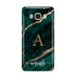 Green Marble Samsung Galaxy J7 2016 Case on gold phone