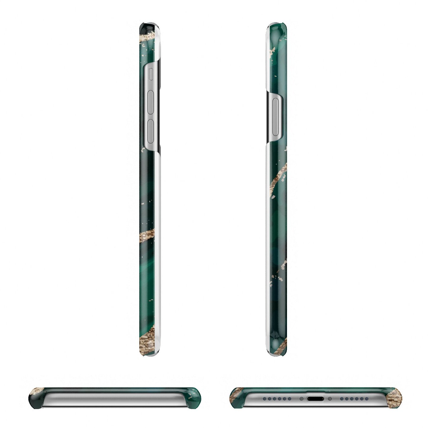 Green Marble iPhone 11 Pro 3D Snap Case Angle Images