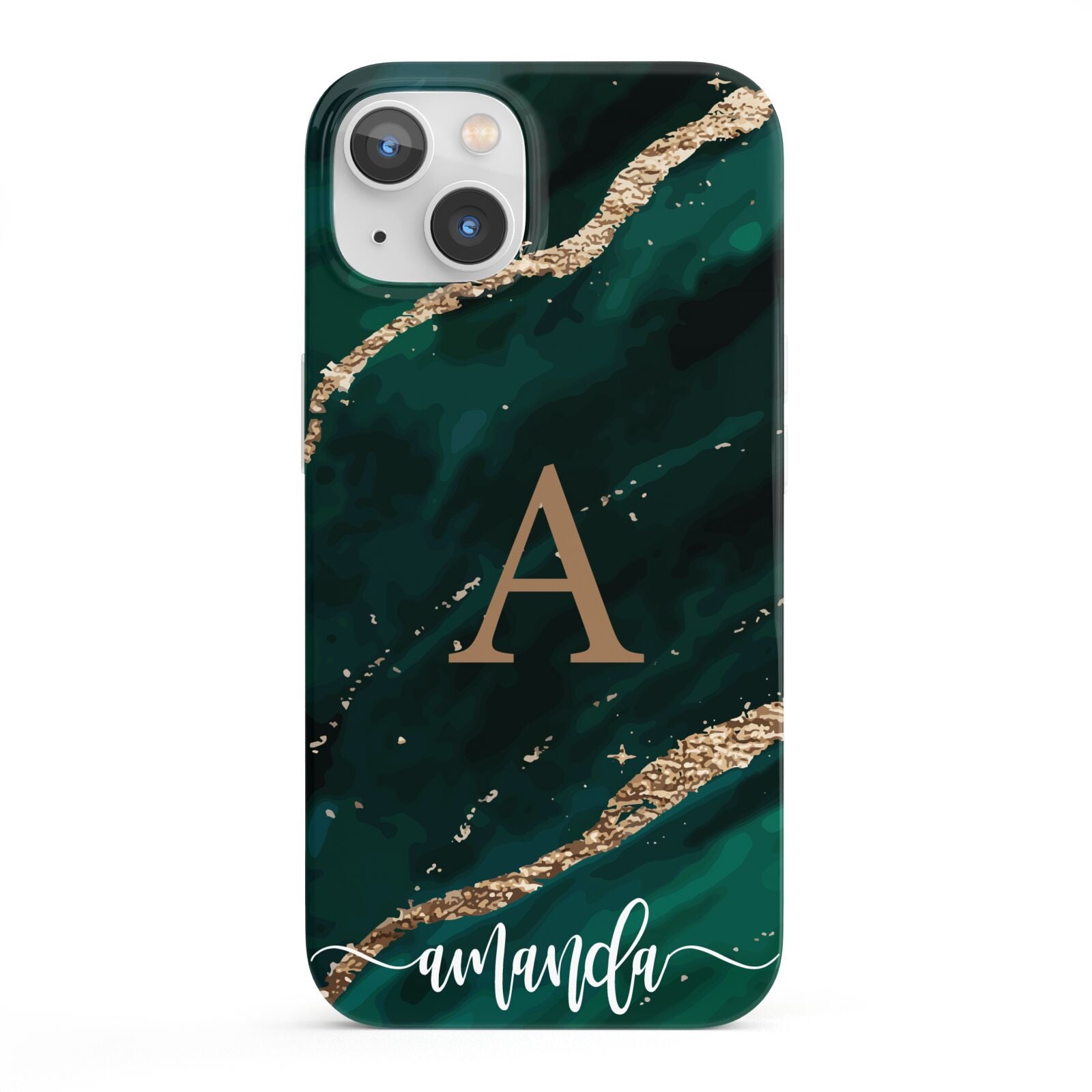 Green Marble iPhone 13 Full Wrap 3D Snap Case