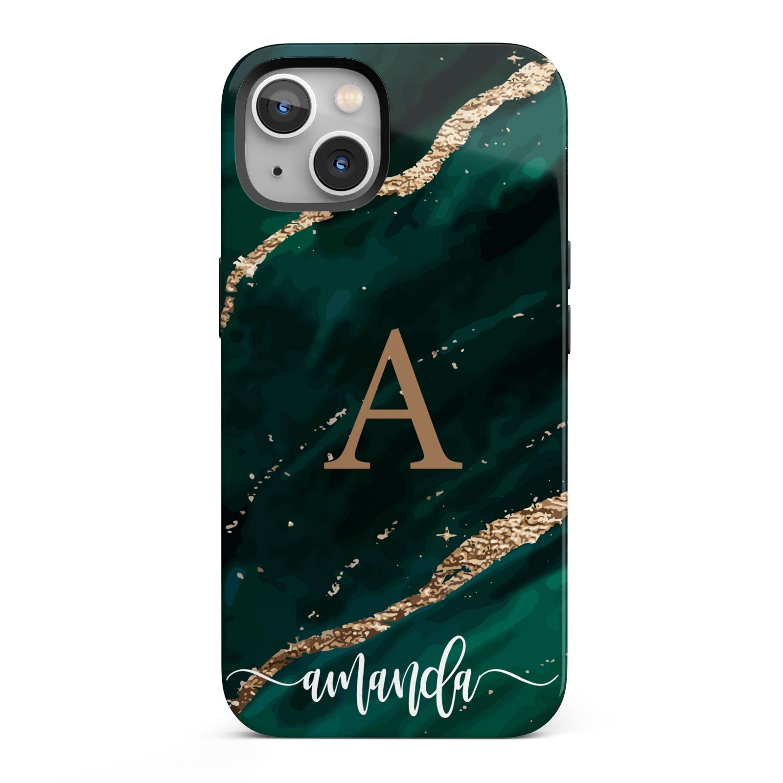 Green Marble iPhone 13 Full Wrap 3D Tough Case