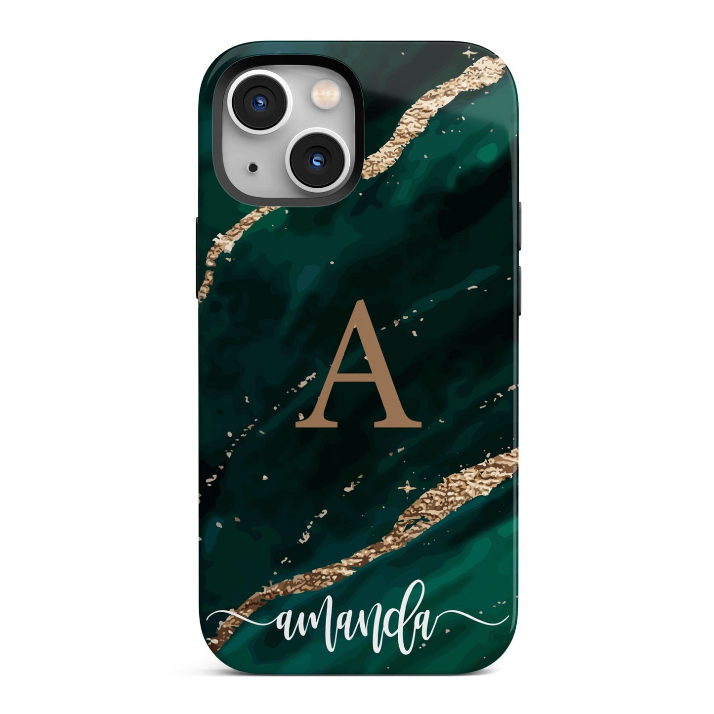 Green Marble iPhone 13 Mini Full Wrap 3D Tough Case