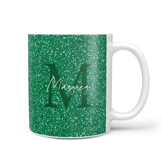 Green Monogram 10oz Mug