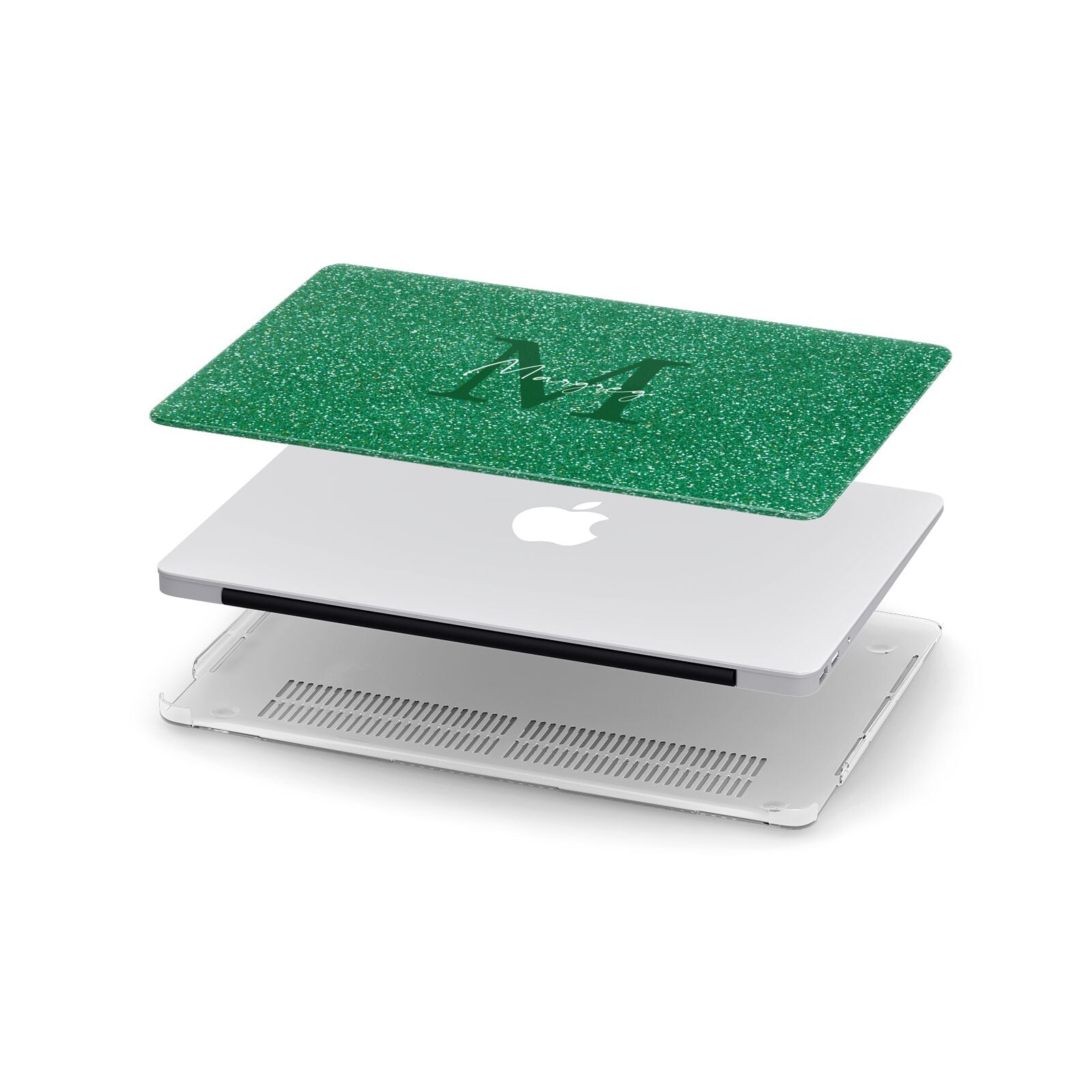 Green Monogram Apple MacBook Case in Detail
