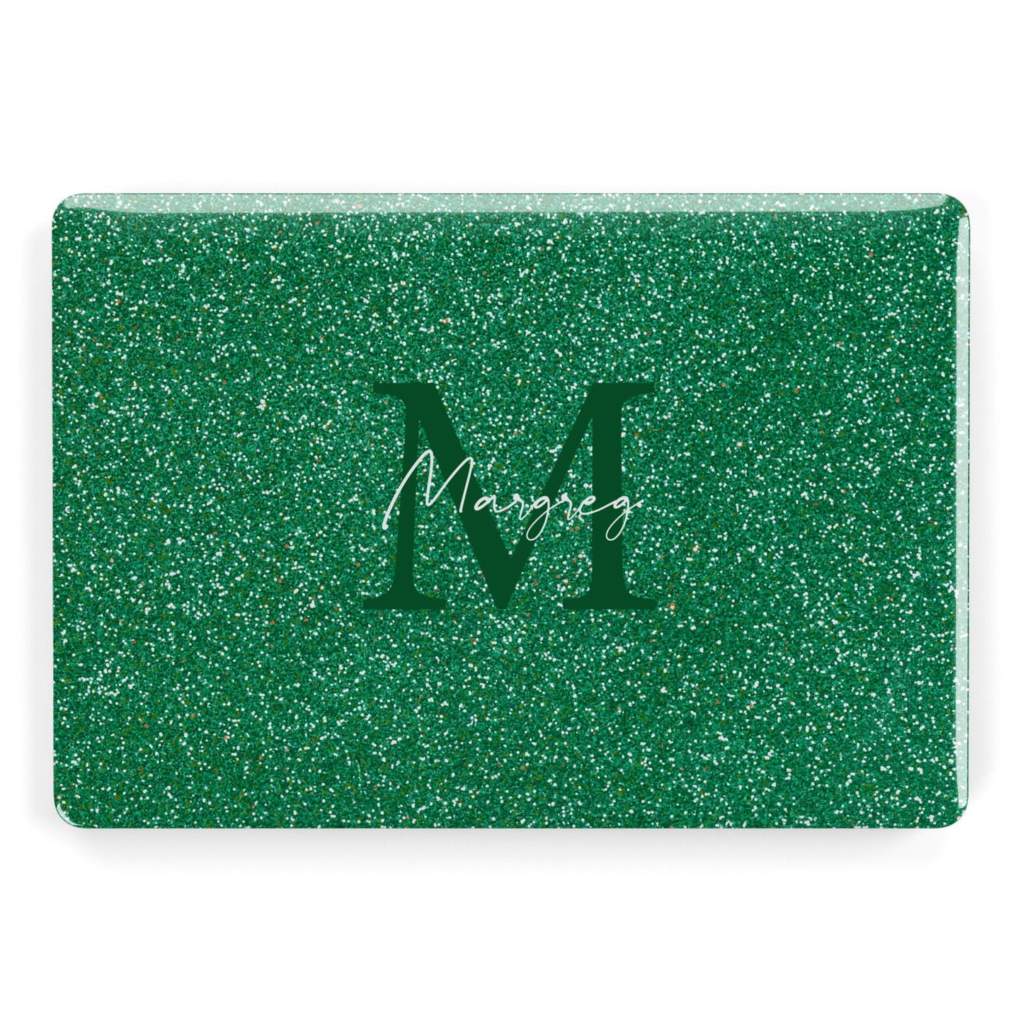 Green Monogram Apple MacBook Case