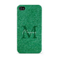 Green Monogram Apple iPhone 4s Case