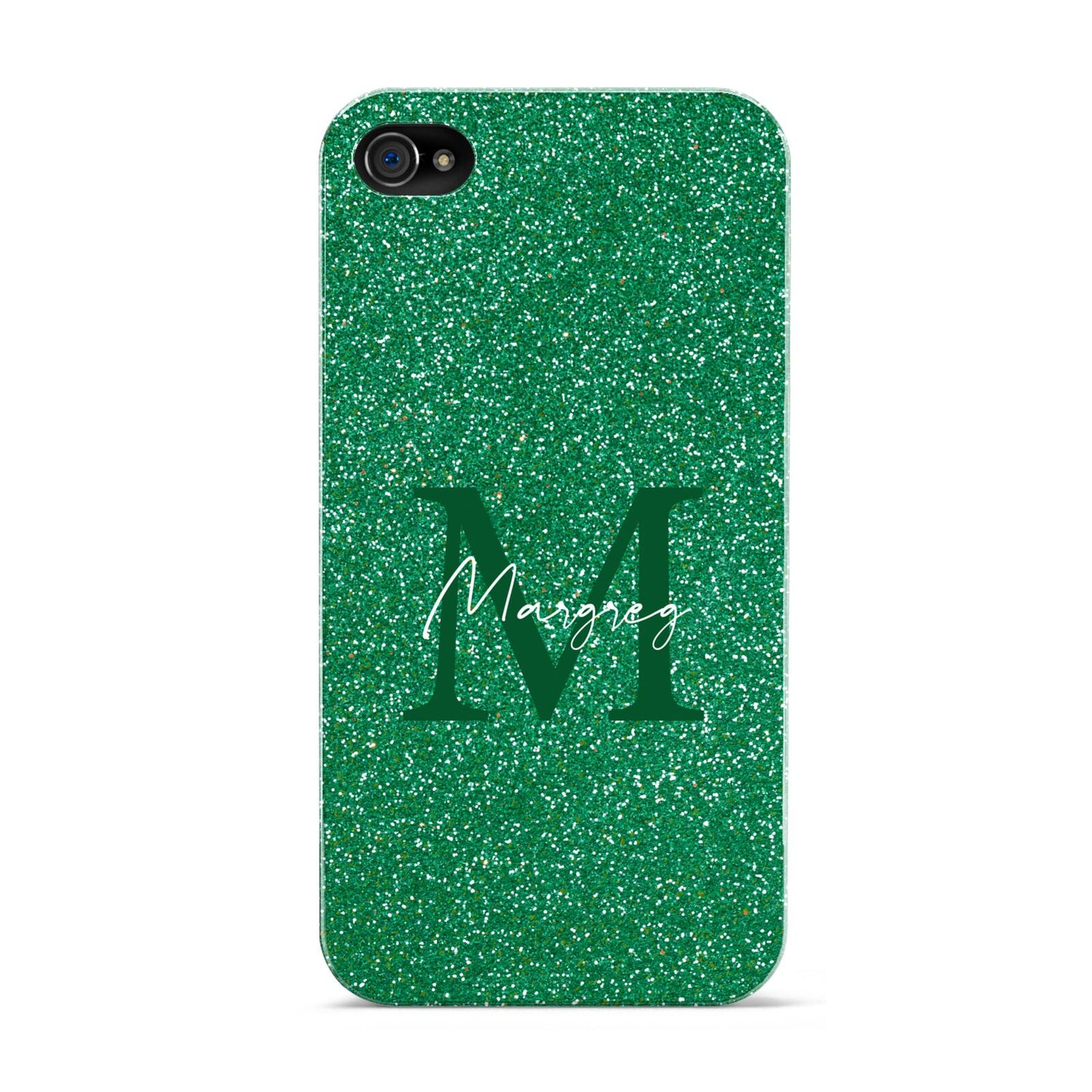 Green Monogram Apple iPhone 4s Case