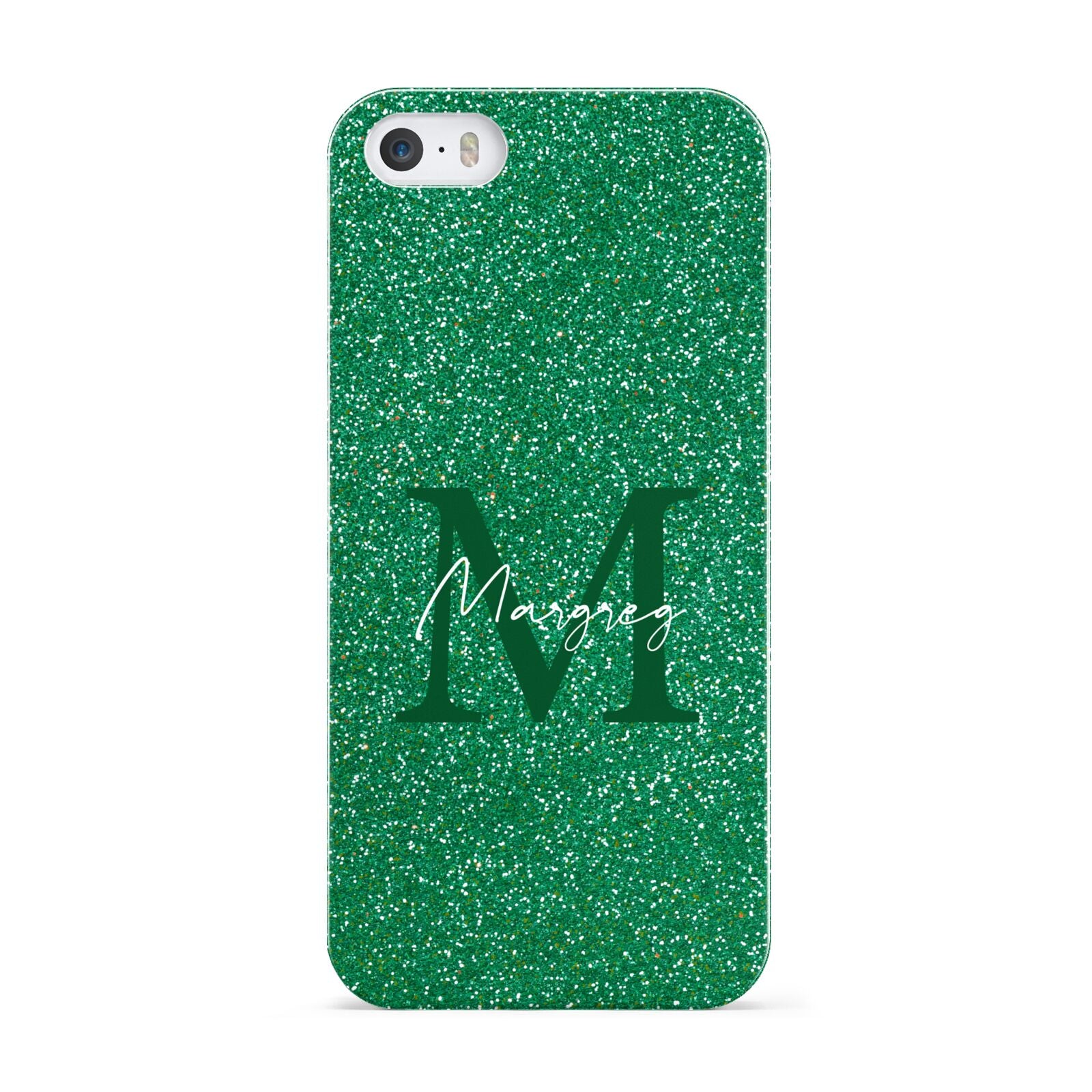 Green Monogram Apple iPhone 5 Case